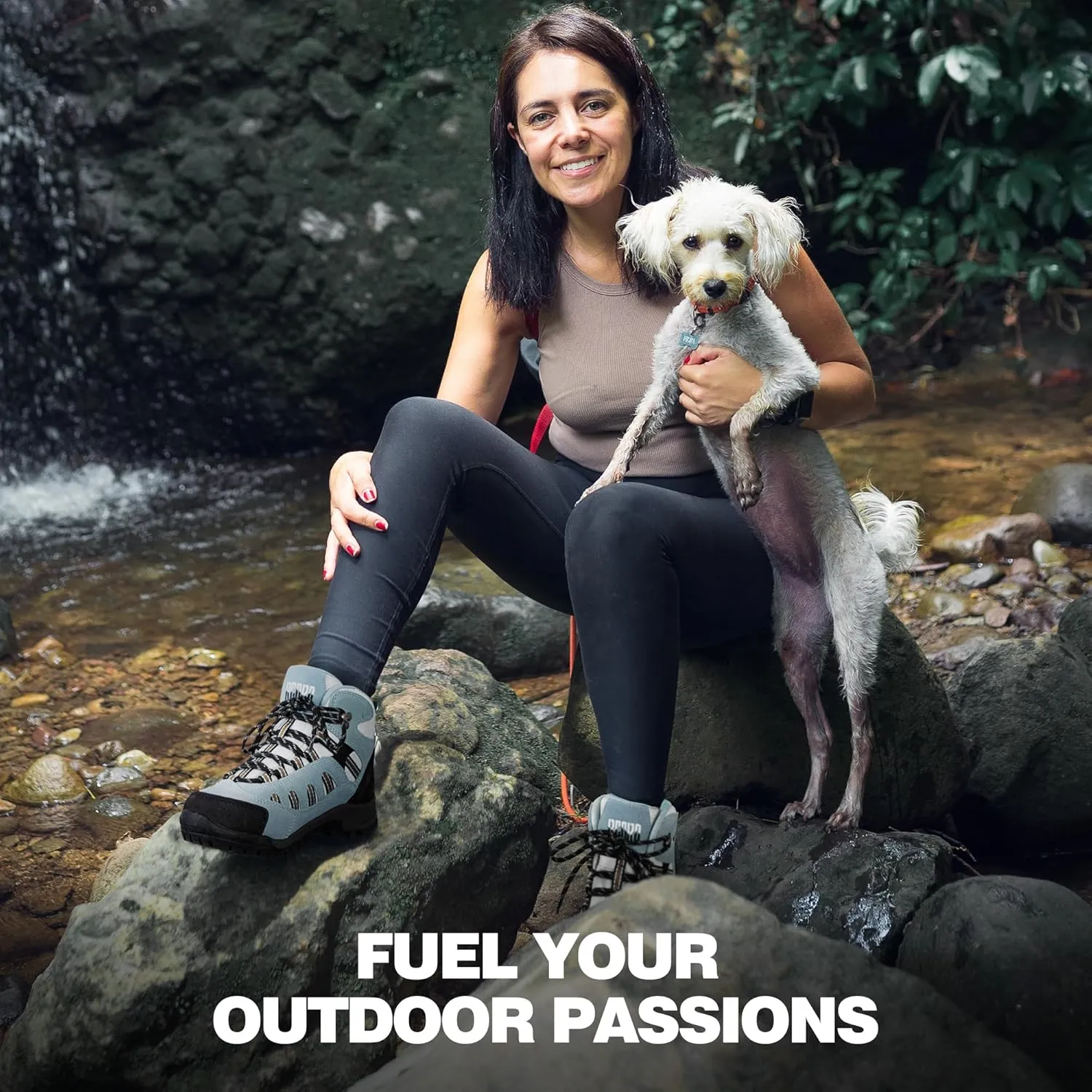 @ R CORD Womens Hiking Boots Waterproof Lightweight Hiking Boots Women Ankle Support Hiking Shoes Backpacking Boots Breathable Non-slip Hiking Boot for Outdoors