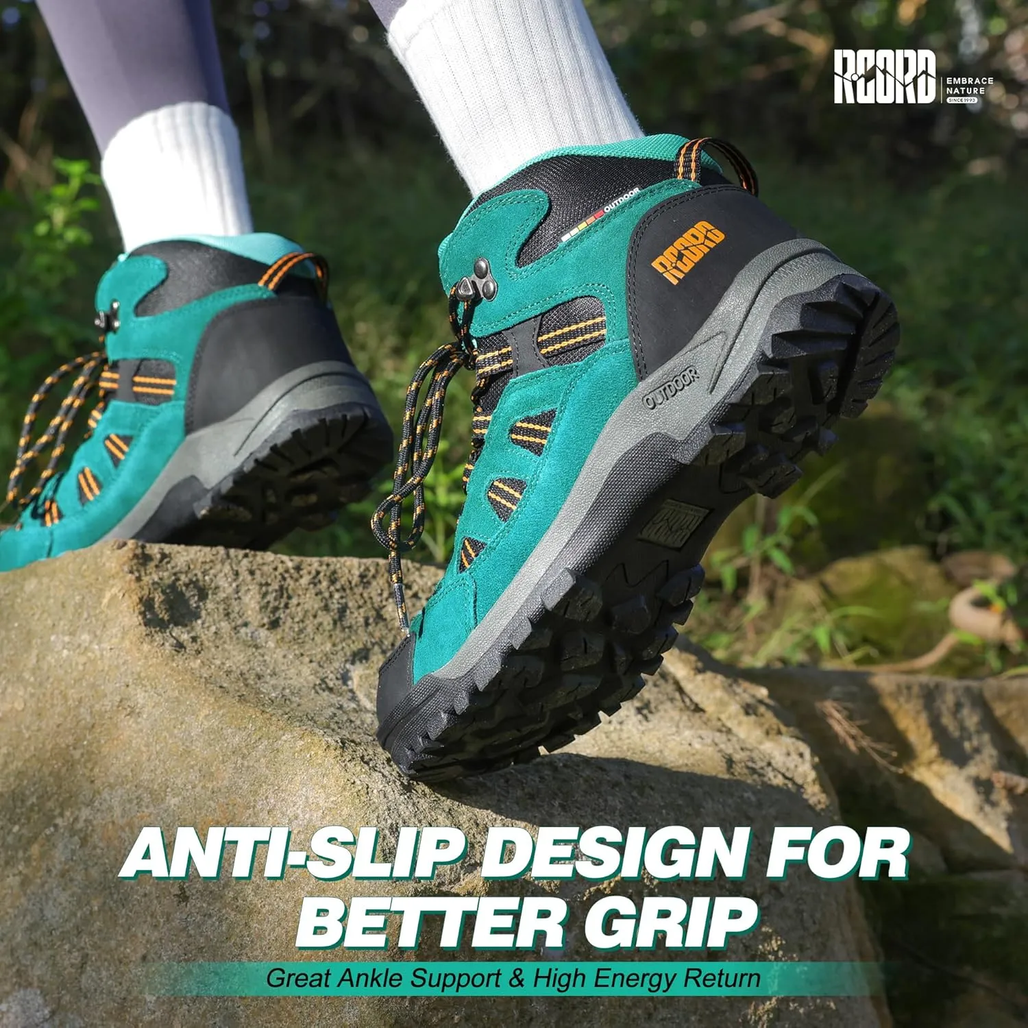 @ R CORD Womens Hiking Boots Waterproof Lightweight Hiking Boots Women Ankle Support Hiking Shoes Backpacking Boots Breathable Non-slip Hiking Boot for Outdoors