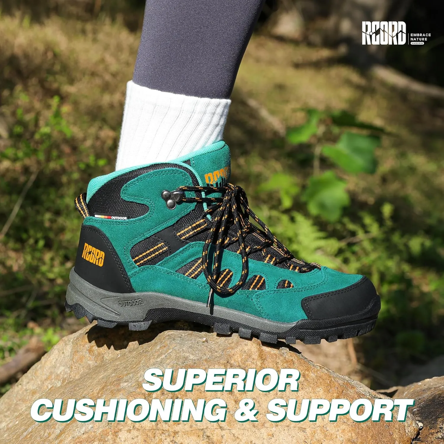@ R CORD Womens Hiking Boots Waterproof Lightweight Hiking Boots Women Ankle Support Hiking Shoes Backpacking Boots Breathable Non-slip Hiking Boot for Outdoors