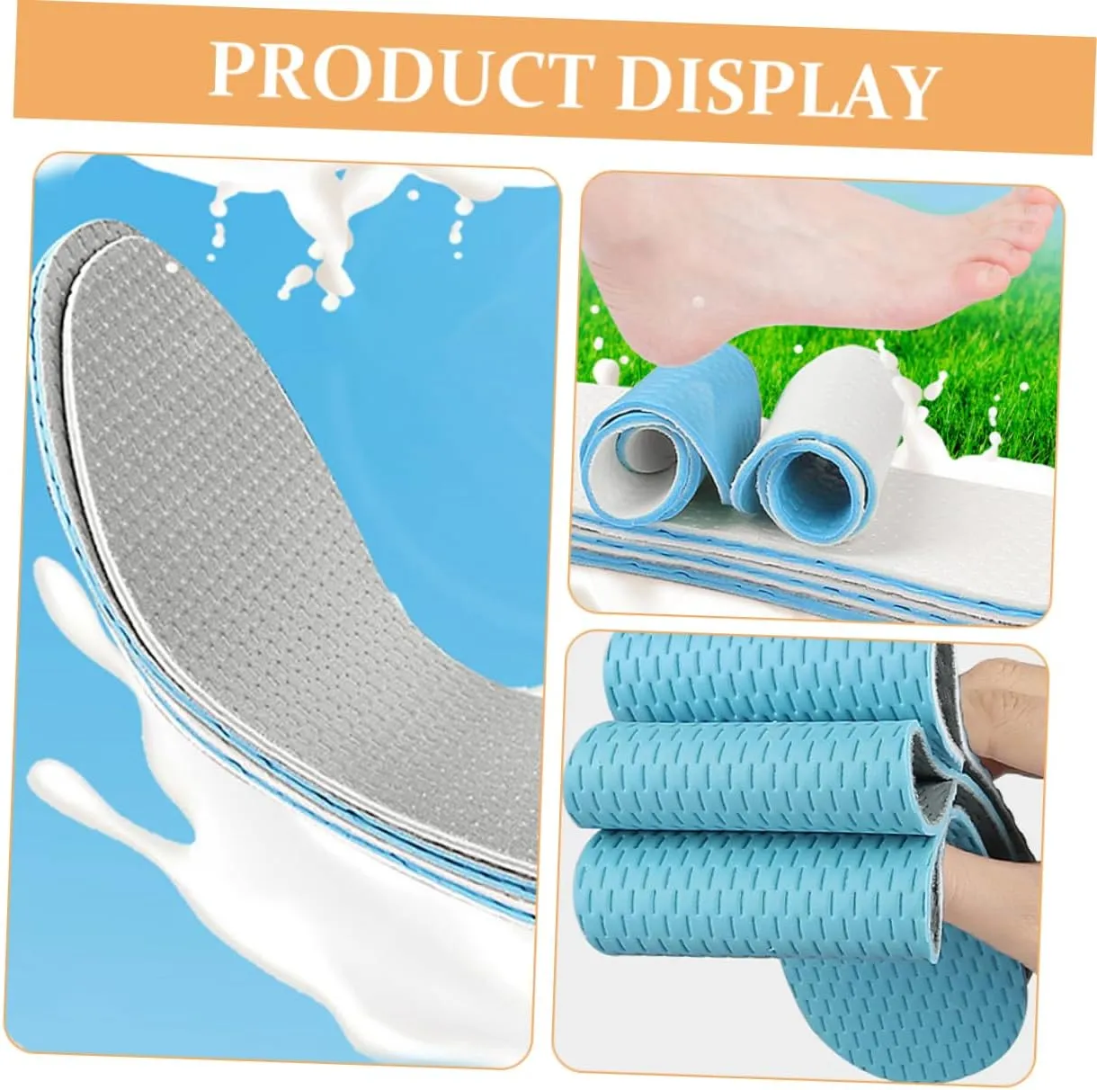 1 Pair Replaceable Breathable Shoe Inserts for Men and Women Comfortable Sport Insoles Soft and Lightweight Shoe Pads for Daily Wear and Sports Activities