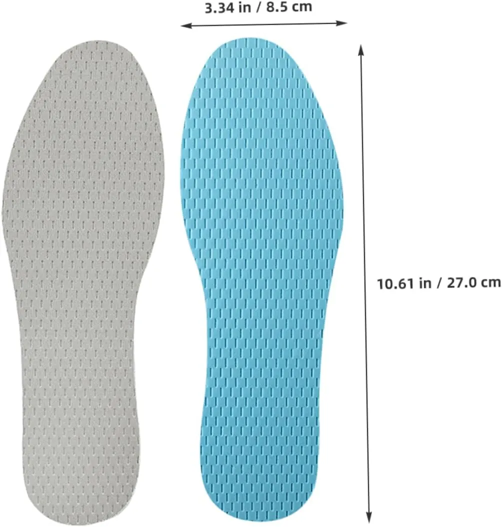 1 Pair Replaceable Breathable Shoe Inserts for Men and Women Comfortable Sport Insoles Soft and Lightweight Shoe Pads for Daily Wear and Sports Activities
