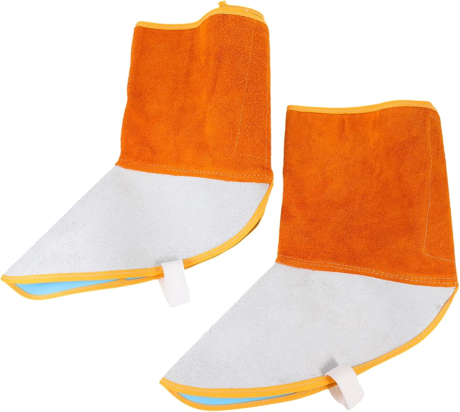 1 Pair Welding Protective Foot Cover Durable Cowhide Welding Gear Lightweight Design Easy to Wear Comfortable Foot Protection From Sparks and Heat Random Color