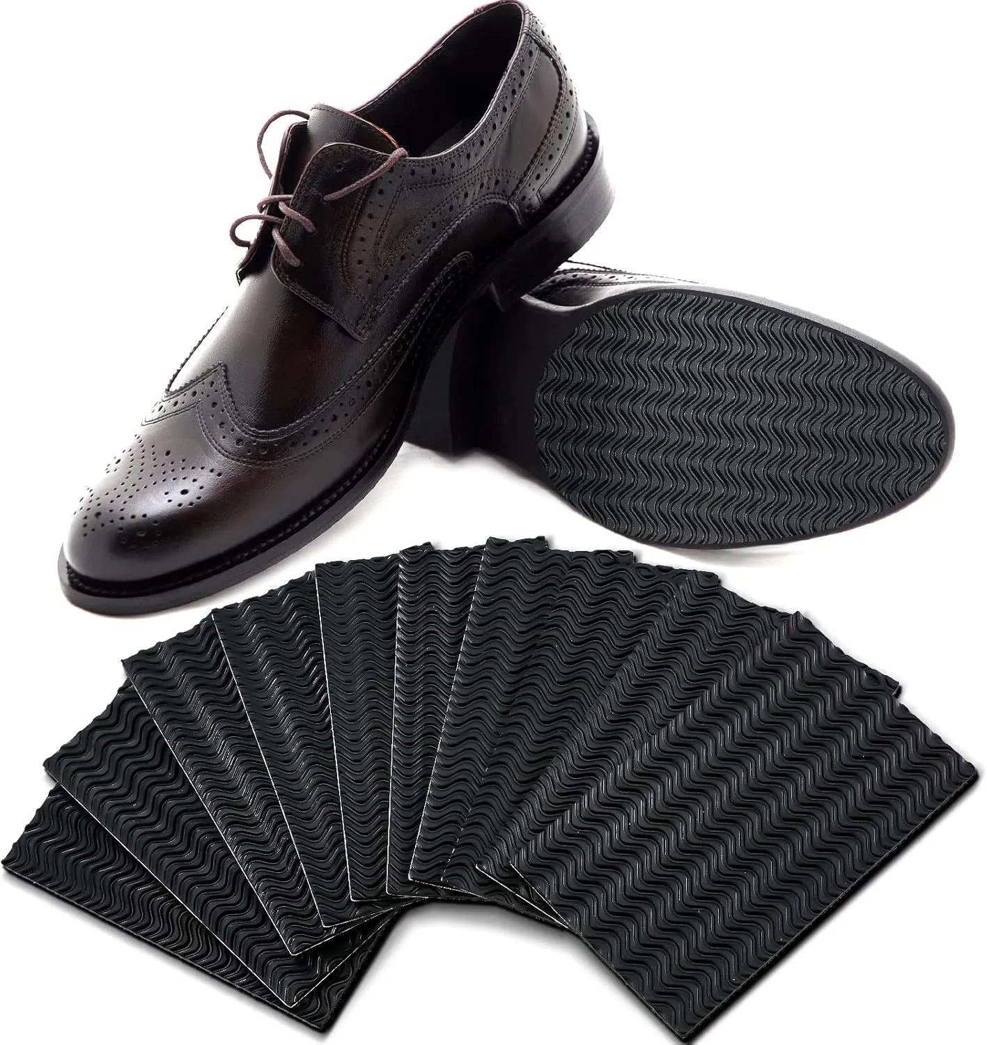 10 Pcs Shoe Grips on Bottom of Shoes 3.1 x 5.1 Inch Non Slip Pads Anti Skid Boots Treads Adhesive Sole Protector for Women Men