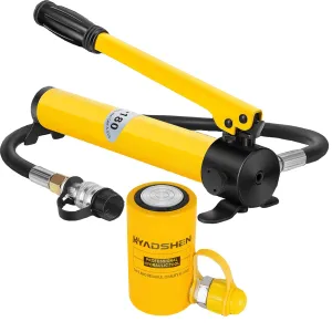 10 ton Hydraulic Cylinder Jack Sets Porta Power Ram Jack Kit with CP-180 Hydraulic Hand Pump, 2” Stroke Hydraulic Cylinder Jack Single Acting Lifting Cylinder Retract Automatically