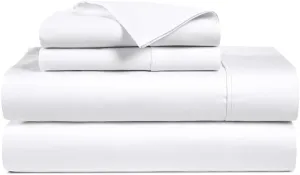 100% Egyptian Cotton Sheets Queen Size, 1000 Thread Count Luxury Breathable Sheet, 4Pc Queen Size Bed Sheet Set, Long Staple 16" Deep Pocket Sheets Set: White
