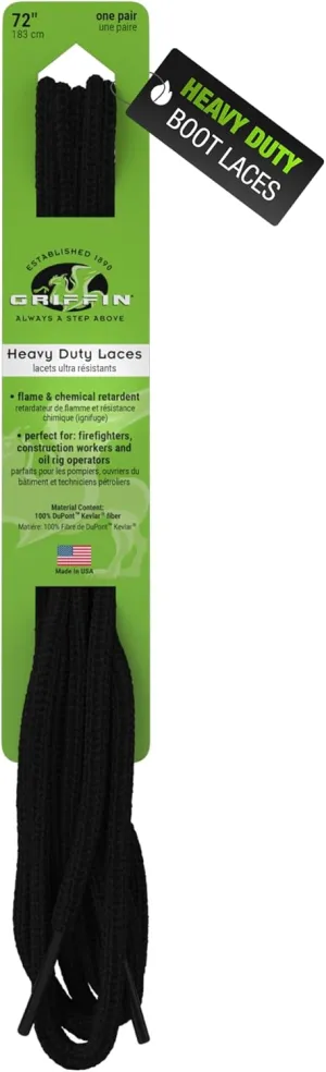 100% Kevlar Shoe Laces - Heavy Duty Boot Laces in 54", 63" and 72" - Flame and Chemical Resistant - Made in the USA!
