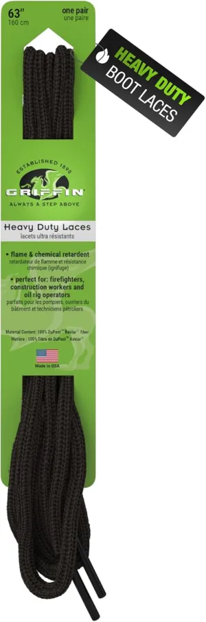 100% Kevlar Shoe Laces - Heavy Duty Boot Laces in 54", 63" and 72" - Flame and Chemical Resistant - Made in the USA!