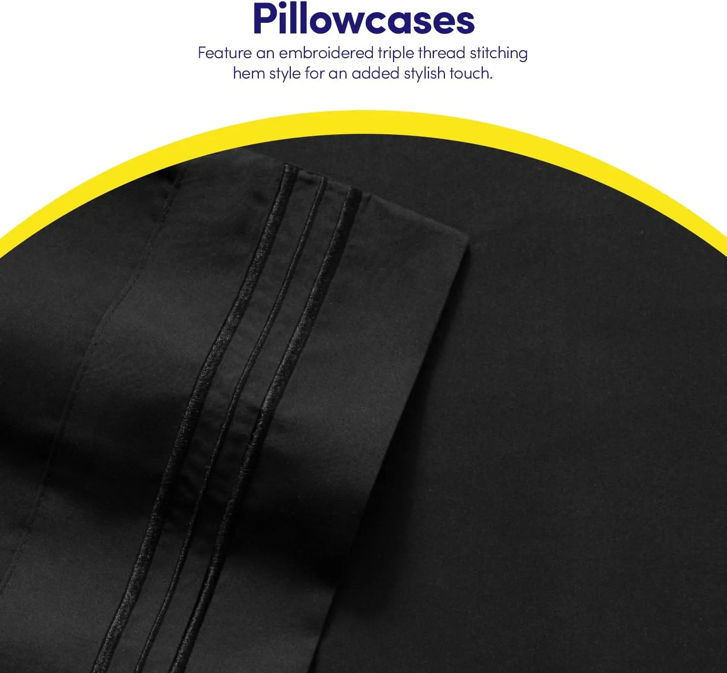 1500 Supreme Collection RV Short Queen Sheets Set, Black - Short Queen Bed Sheets for RV Camper Mattress, 1500 Supreme Collection Soft Sheets, RV Queen Size, Black
