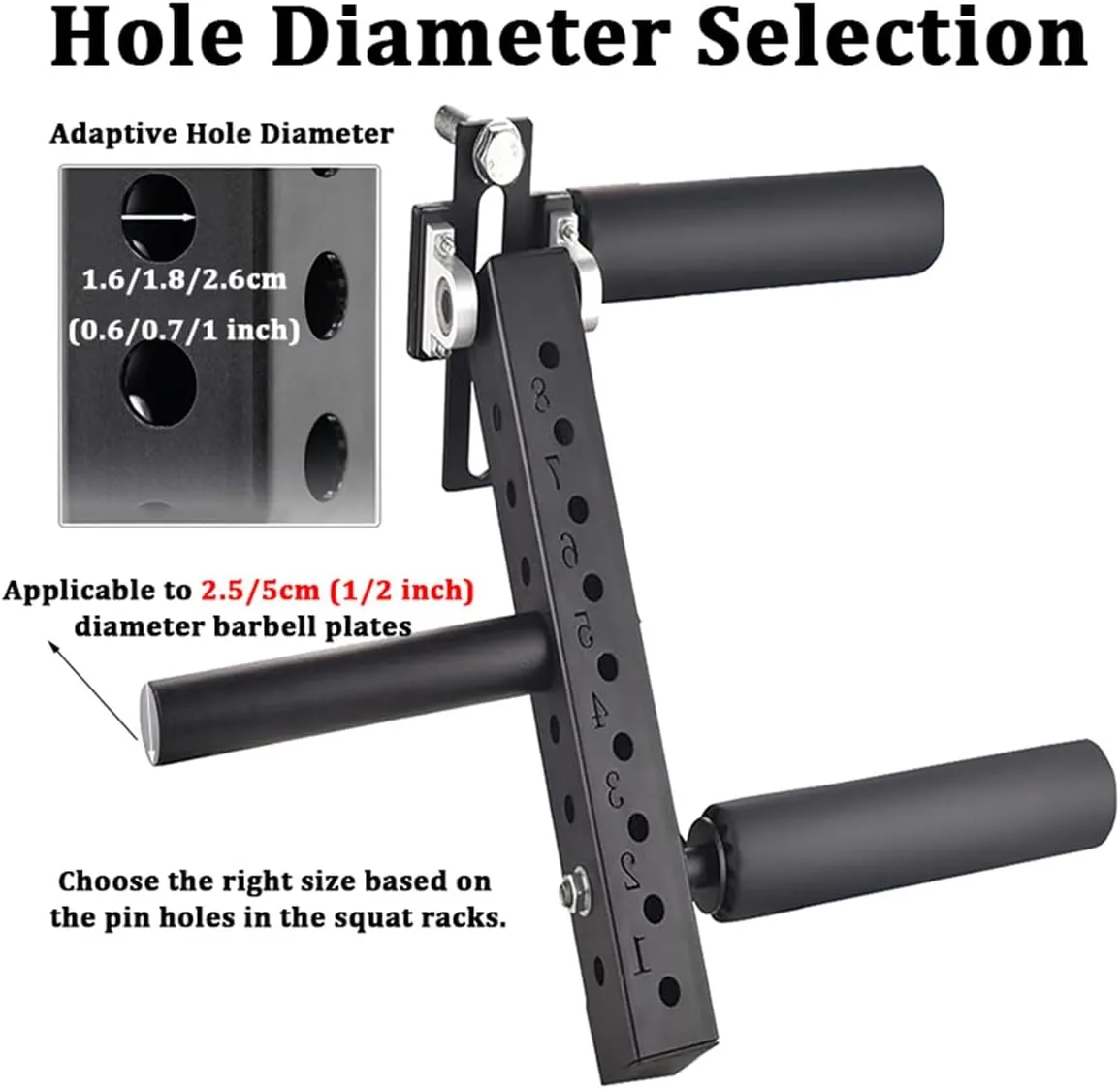 1.6/1.8cm Leg Extension/Curl Machine - Seated Muscle Trainer, Squat Rack Accessory for 2.5cm Barbell Plates