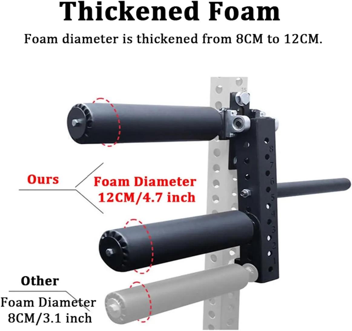1.6/1.8cm Leg Extension/Curl Machine - Seated Muscle Trainer, Squat Rack Accessory for 2.5cm Barbell Plates