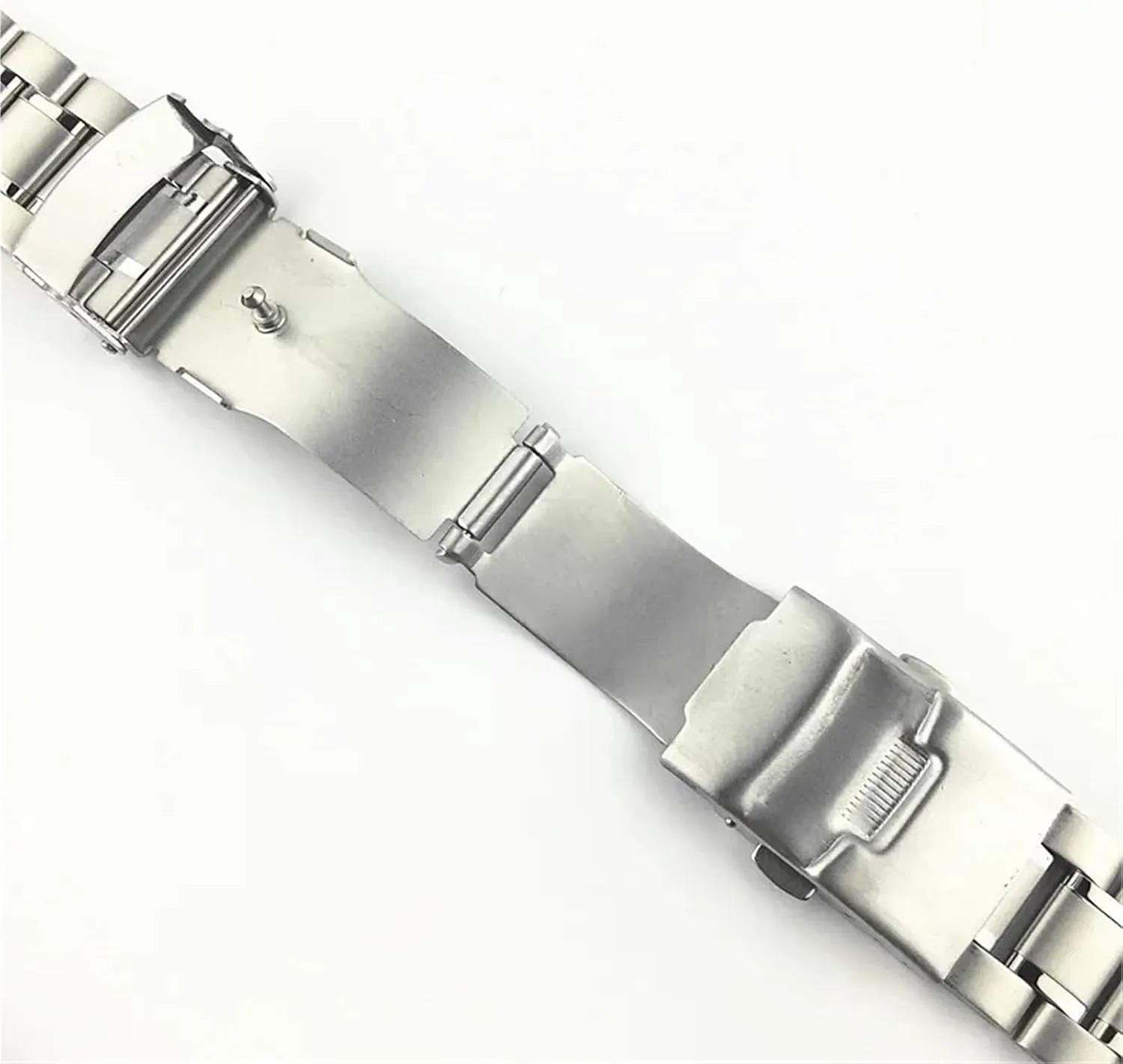18 20 22 24mm Stainless Steel Solid Strap Curved End Folding Buckle Universal Replace Watch Band