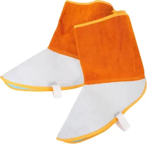 1Pair Welding Cowhide Foot Cover Scalding Wear Resistant Welding Shoe Protector for Foot Safety During Welding Work Lightweight Comfortable Design Easy to Wear and Remove