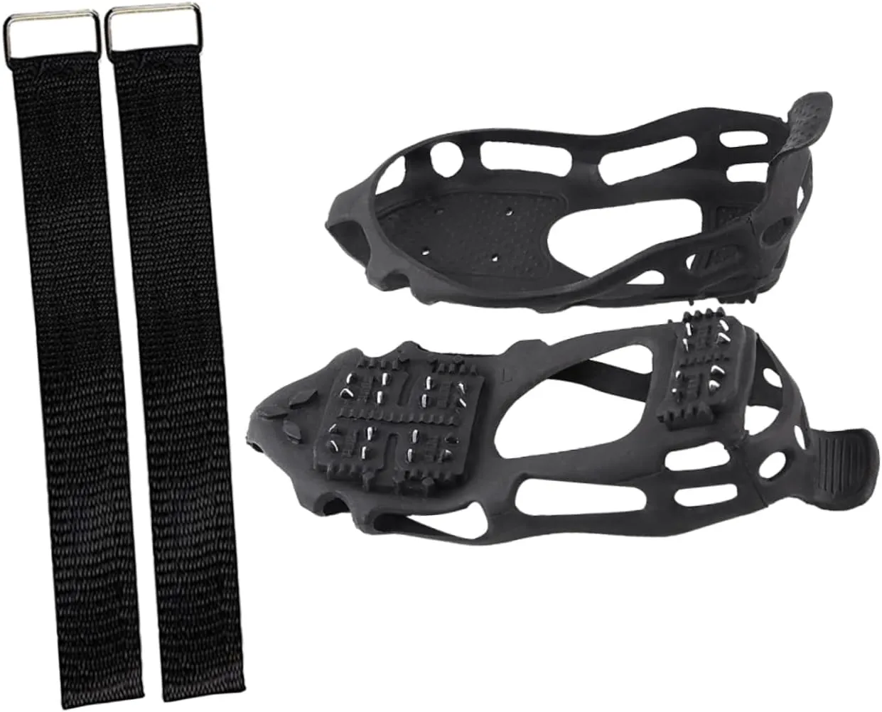 1Set Slip Ice Grippers Tooth Crampon Spikes for Climbing and Hiking Durable Material Snowfield Shoe Covers Lightweight and Portable Traction for Winter Outdoor Activities