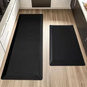 2 PCS Anti Fatigue Kitchen Mats for Floor, 9/10 Extra Thick Cushioned Standing Desk Mat, Comfort Memory Foam Ergonomic Kitchen Rugs and Mats Non-Slip Waterproof for Office, Kitchen, 20"x32" 20"x48"