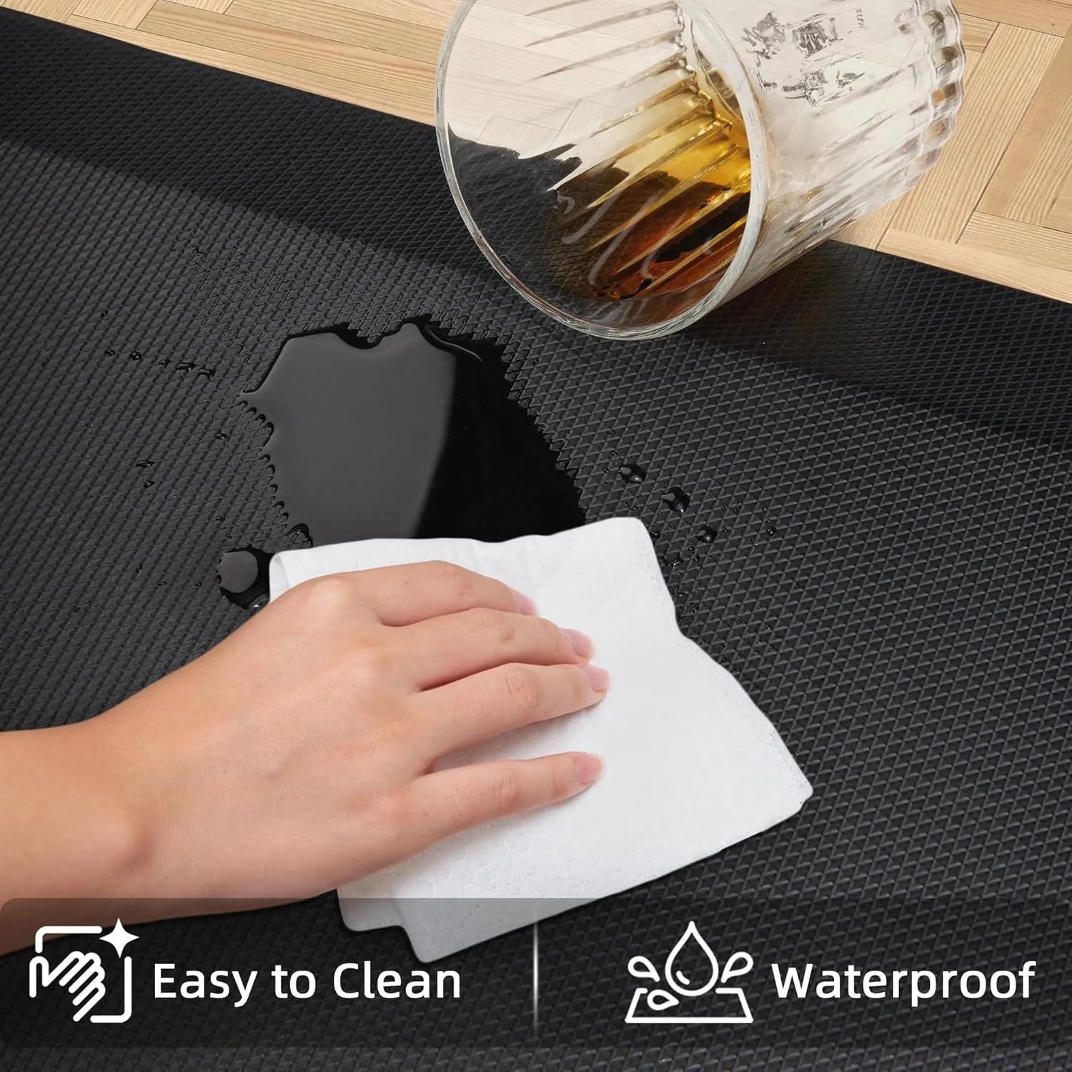 2 PCS Anti Fatigue Kitchen Mats for Floor, 9/10 Extra Thick Cushioned Standing Desk Mat, Comfort Memory Foam Ergonomic Kitchen Rugs and Mats Non-Slip Waterproof for Office, Kitchen, 20"x32" 20"x48"