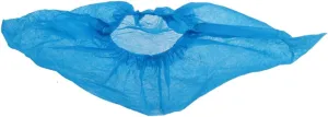 200Pc Disposable Shoes Covers Blue Non Woven Fabric Breathable Non Slip Thickened Design Elastic Band for Secure Fit for Home Commercial Use