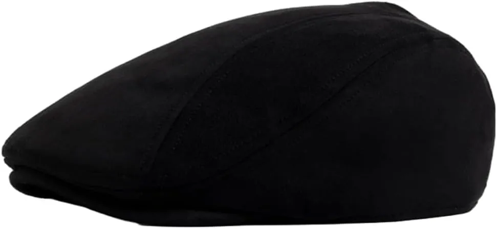 2025 Men's Classic Newsboy Hat Suede Fabric Flat Ivy Cap Fashion Gatsby Hat Vintage Casual Stretch Cabbie Driving Cap