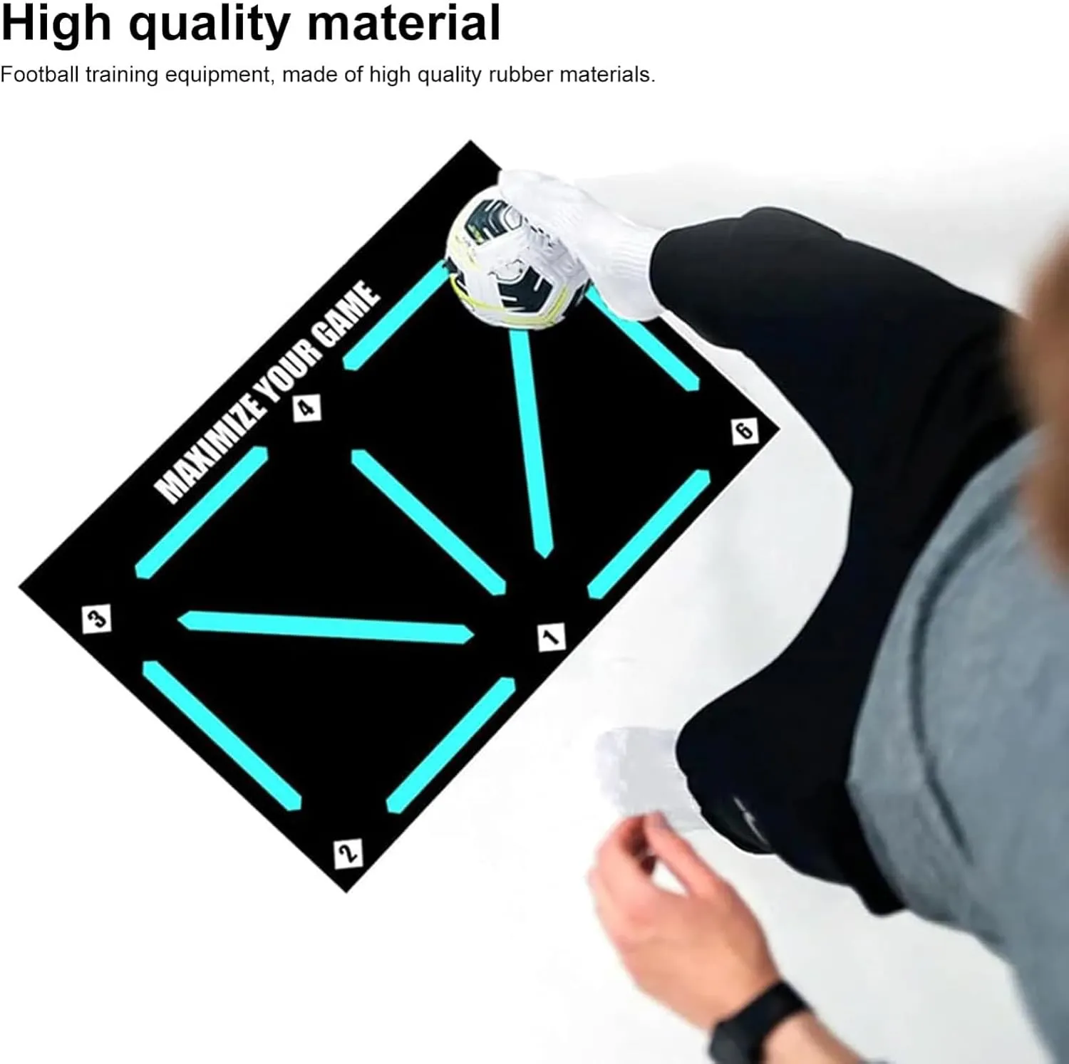 2025 New Football Footstep Training Mat, Dribble Silent Auxiliary Props, Soccer Trainer, Wear Resistant Dribble Control Soccer Training Aid Mat, Auxiliary Prop