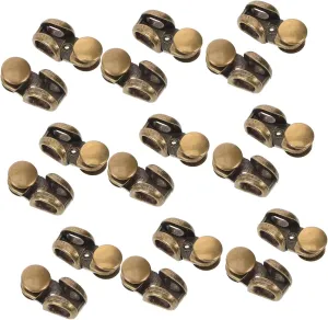 20Pcs Boot Eyelet Hooks Buckles for High Top Boots Durable Lace Fittings for Hiking Climbing and Sports Shoes Repair Antique Finish