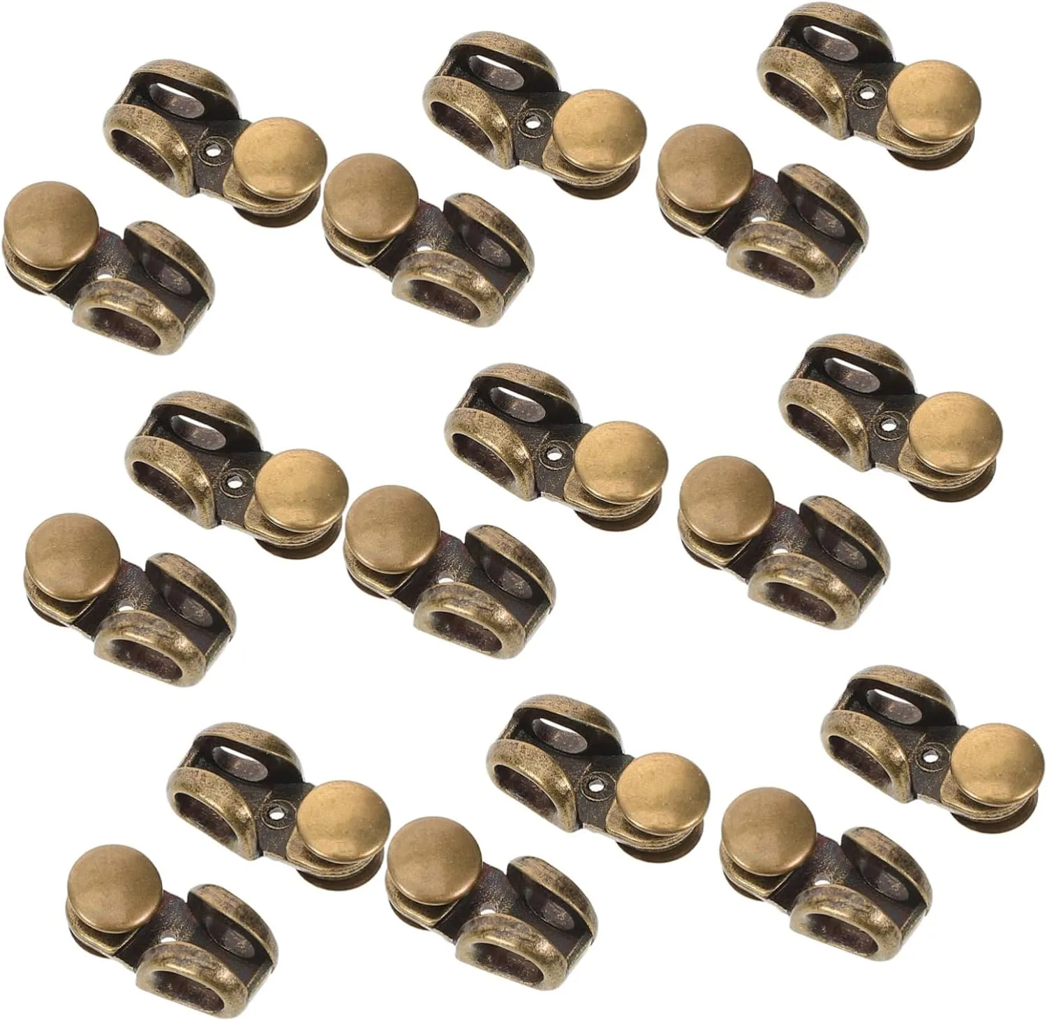 20Pcs Boot Eyelet Hooks Buckles for High Top Boots Durable Lace Fittings for Hiking Climbing and Sports Shoes Repair Antique Finish