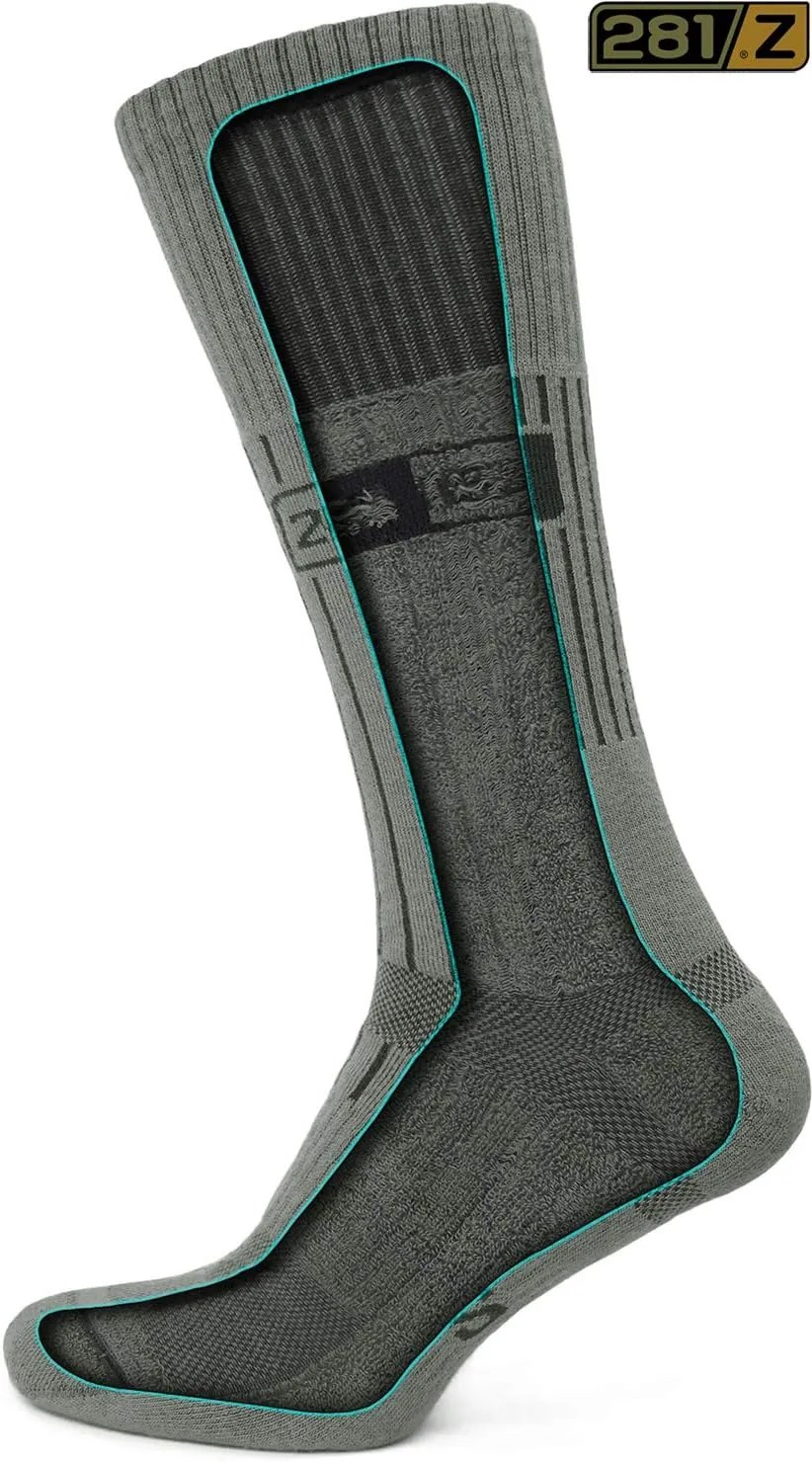 281Z Military Demi Season Breathable Over The Calf Army Uniform Boot Socks (Foliage Green)