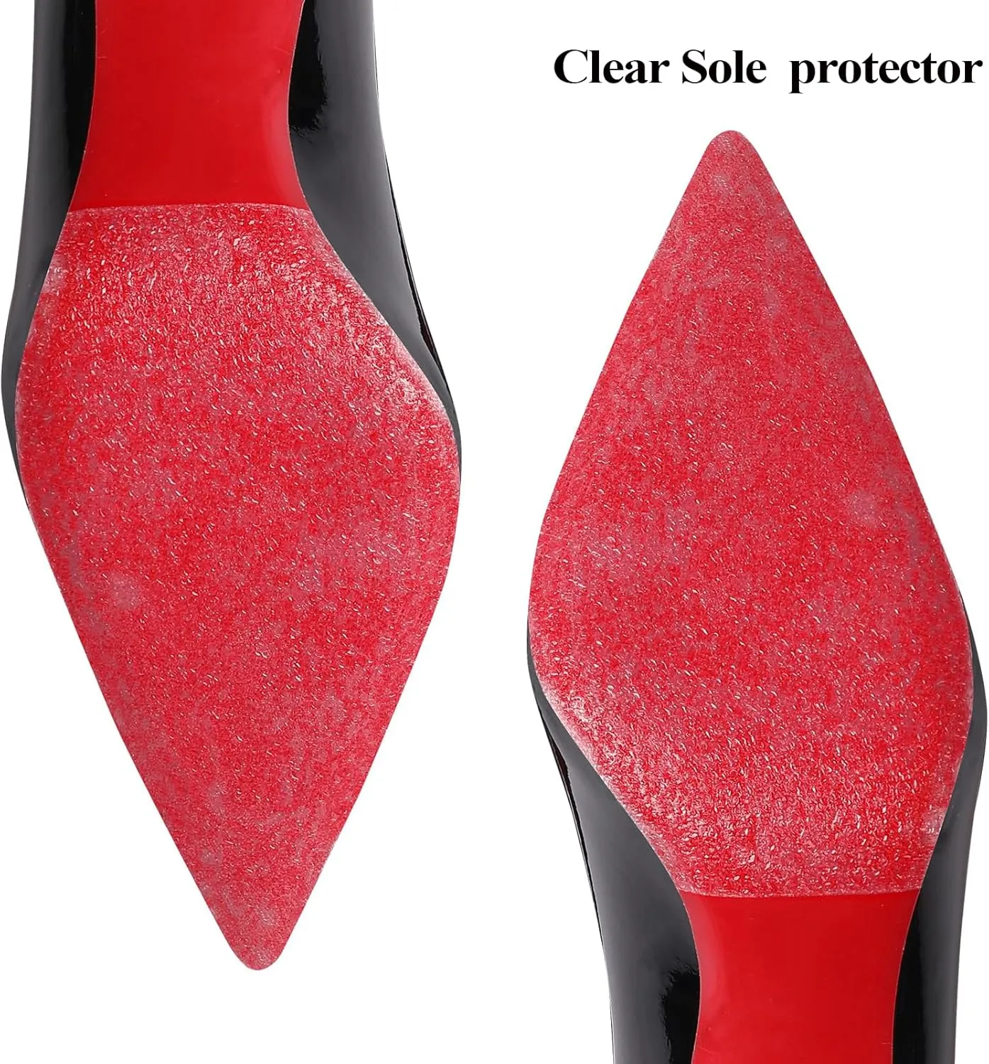 39 in Clear Sole Protector for High Heel Shoes, Anti-Slip Shoe Sole Guard, Transparent Louboutin Sole Protector for Red Bottom Heels & Sneakers(5 in *39 in)