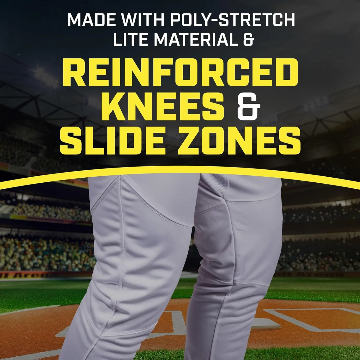 3N2 Pro Clutch Baseball Pants for Men – Fitted Tapered Style - Not Loose or Baggy - Poly-Stretch Fabric, Ankle Length