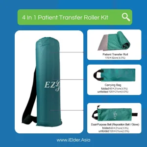 4-in-1 Patient Transfer Roller Kit Board Type for Lateral Transfer Green EZ-110｜EZ-GO