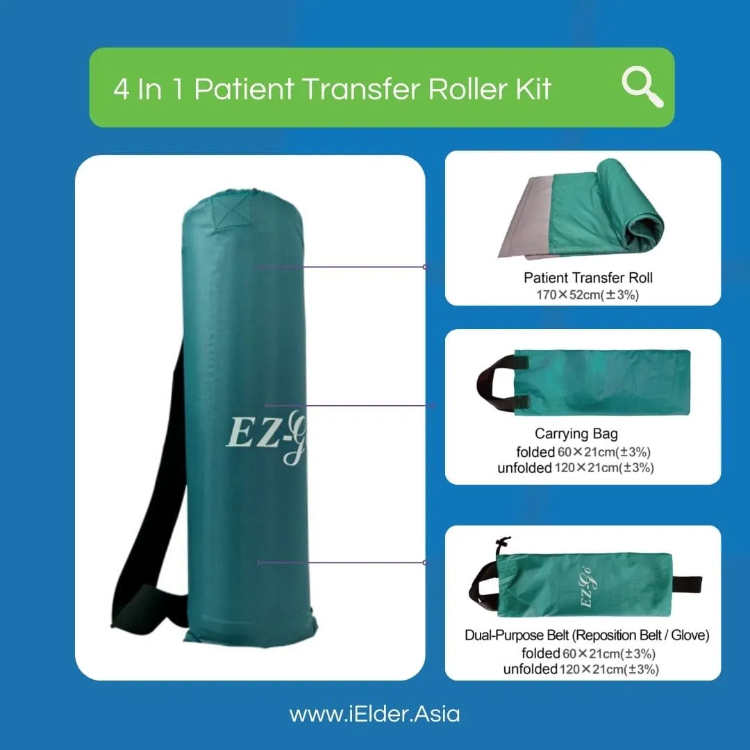 4-in-1 Patient Transfer Roller Kit Board Type for Lateral Transfer Green EZ-110｜EZ-GO