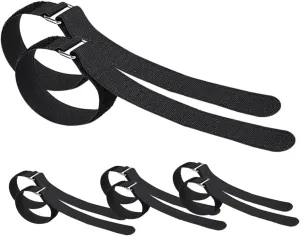 4 Pairs Non-Slip Boot Ice Spikes Crampons for Snow and Ice Straps Tape Tie for Outdoor Activities