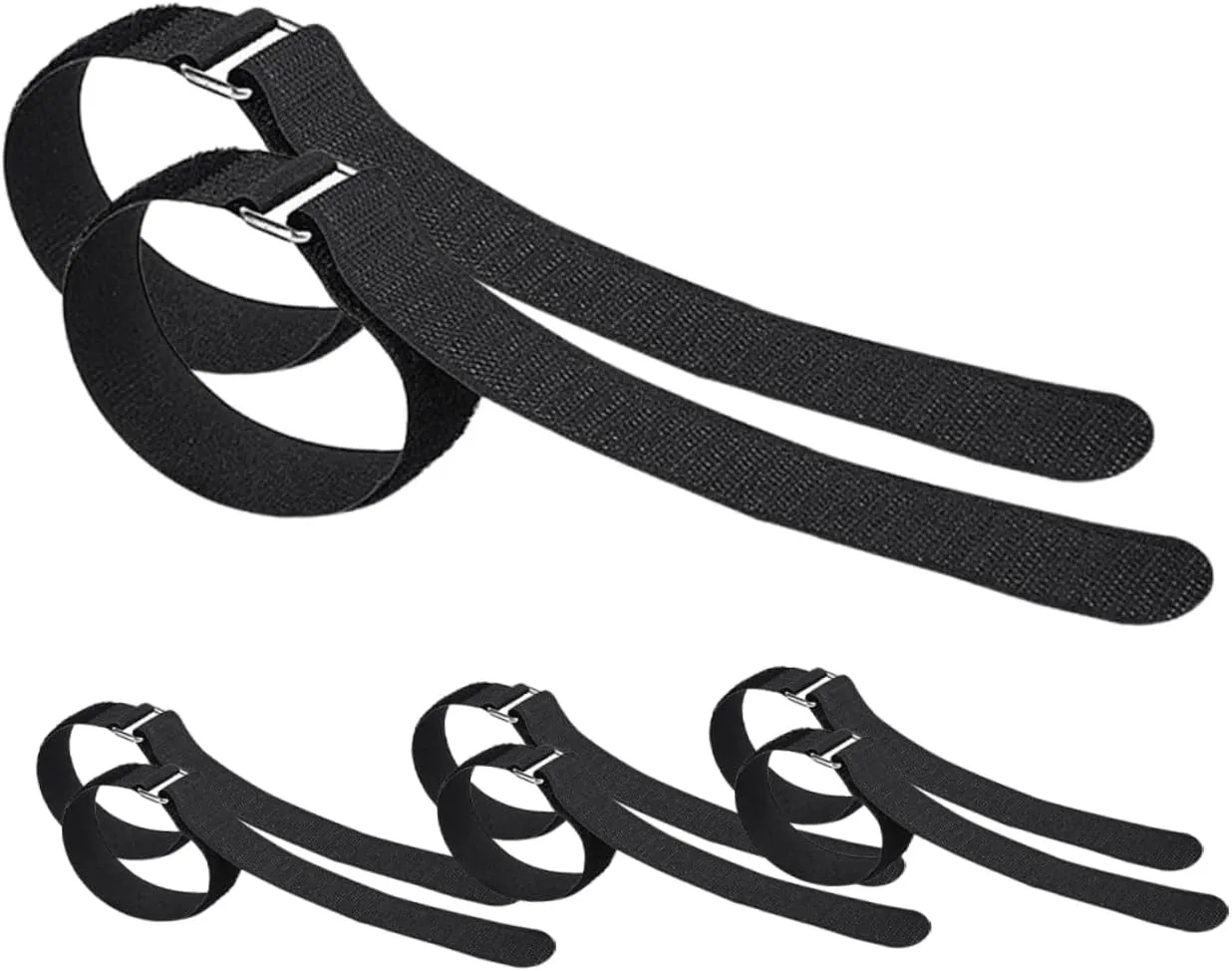 4 Pairs Non-Slip Boot Ice Spikes Crampons for Snow and Ice Straps Tape Tie for Outdoor Activities