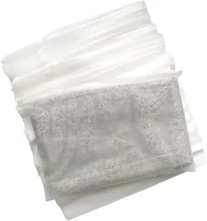 50Pcs Frosted Reusable Plastic Storage Bags with Zipper Closure, 13"x9" (32x22cm), Space Saver for Clothes, Travel, School, Shopping
