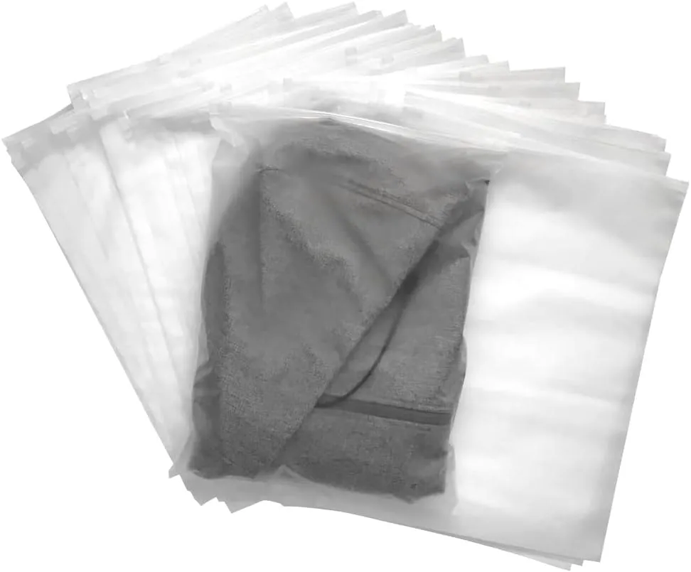 50Pcs Travel Storage Bags Resealable Bags Clear Plastic Zipper Bags Clothing Packaging Bags Luggage Organiser Pouch Space Saver Storagefor Clothes School Trip 12"x16"