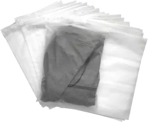 50Pcs Travel Storage Bags Resealable Bags Clear Plastic Zipper Bags Clothing Packaging Bags Luggage Organiser Pouch Space Saver Storagefor Clothes School Trip 12"x16"