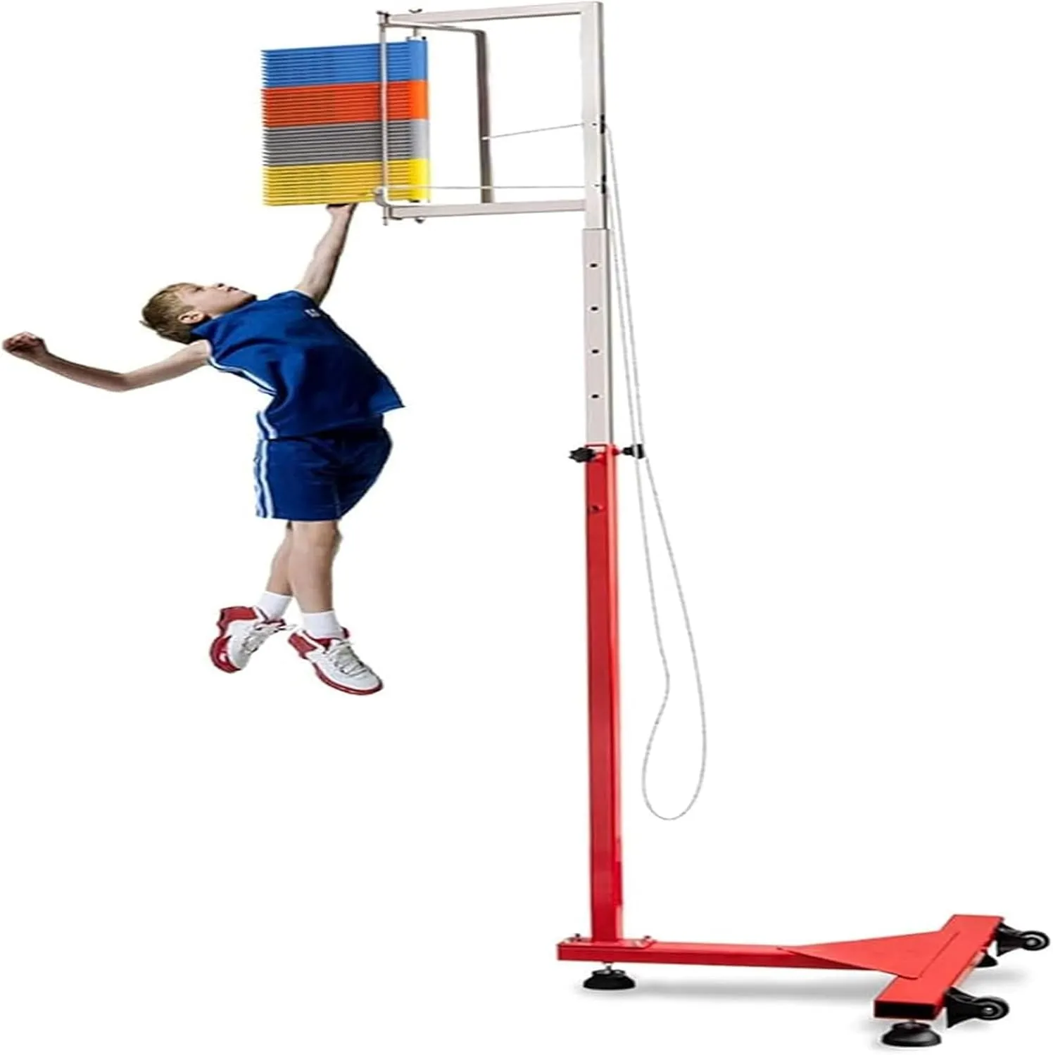 55in-110in Adjustable Height, Vertical Jump Tester, Stadium Vertical Jump Trainer, for Indoor and Outdoor Sports Field High Jump Training