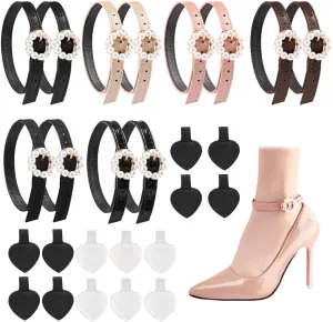 6 Pairs High Heel Shoe Straps Detachable High Heels Anti Slip Shoe Straps High Heel Straps for Holding Loose High Heels Sandals Slippers