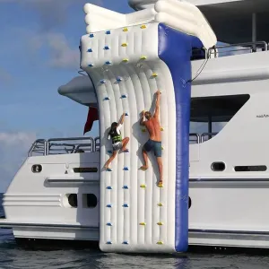 6.6 * 2.5m,Inflatable Water Yacht Inflatable Rock Climbing Diving Platform Amusement Outdoor Toy Equipment, Floating Water Toys, Suitable for Outdoor Boats, Docks