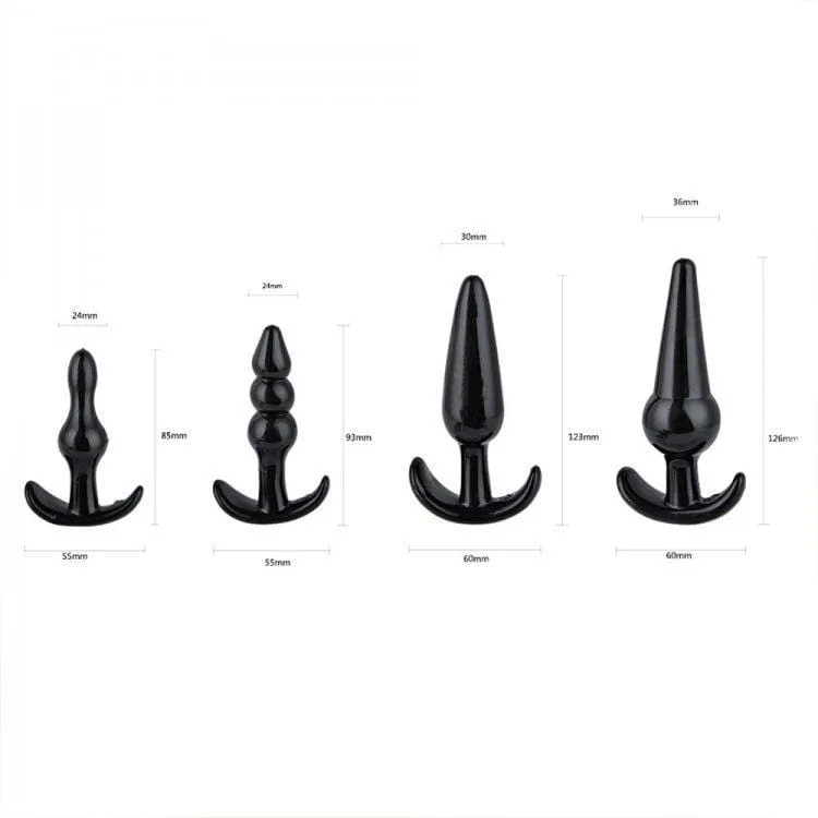 6815M      4 Piece Anal Trainer Butt Plug Set - MEGA Deal