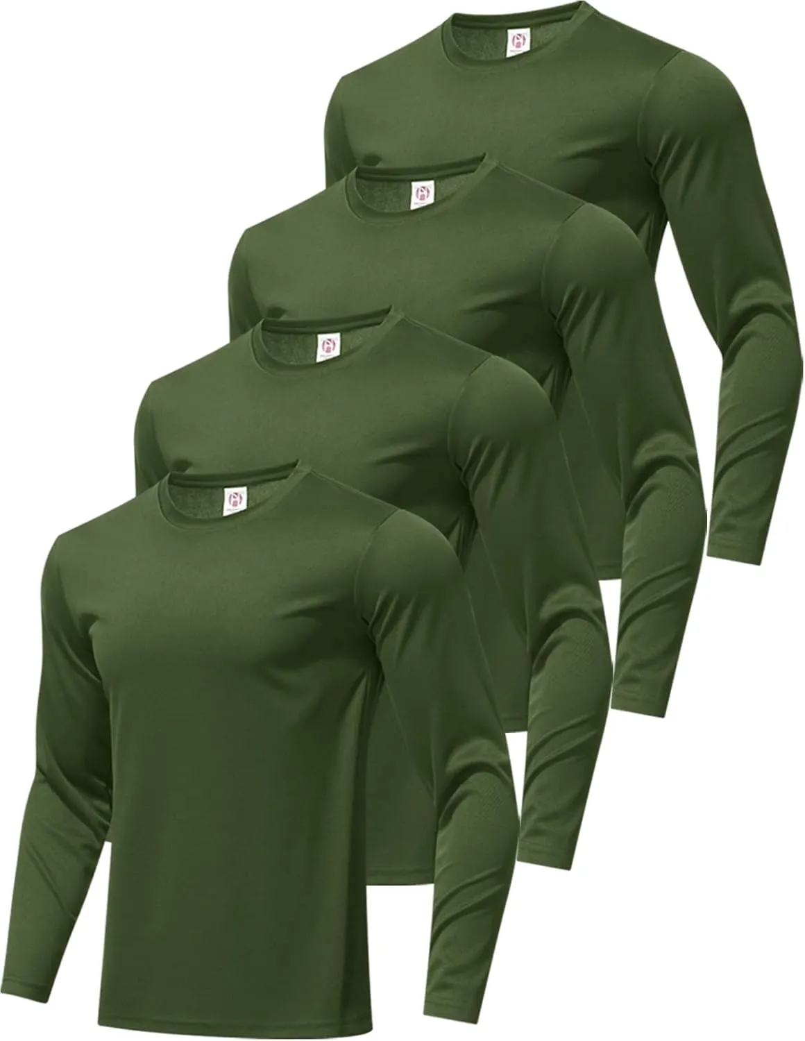 7 Pack Men's Long Sleeve Shirts Sun Protection Shirts Lightweight UPF 50  Rash Guard for Running Workout Fishing