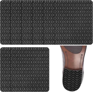 8 Pcs Shoe Grips on Bottom of Shoes No Slip Bottom Pad Self Adhesive Sole Protector Anti Slip Grips for Heel No Skid Pads for Sneakers Slippers(3.9 x 3.2 Inch,Black)