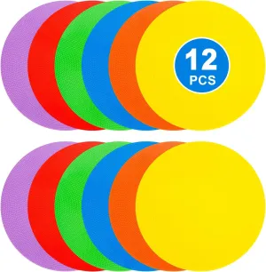 9 inch Spot Markers Flat Field Cones,Non Slip Spot Floor Dots for Soccer Basketball Baseball Sports Speed Agility Training