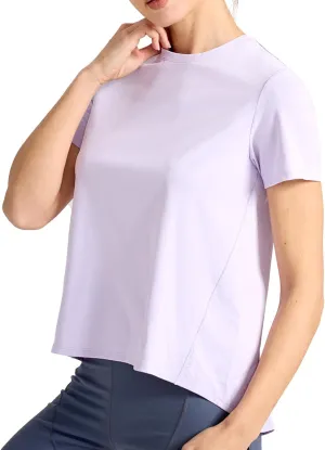 AARYA Workout Tops for Women UPF50 Breathable Loose Fit Yoga T Shirts Short Sleeve Running Gym Athletic Tee Top
