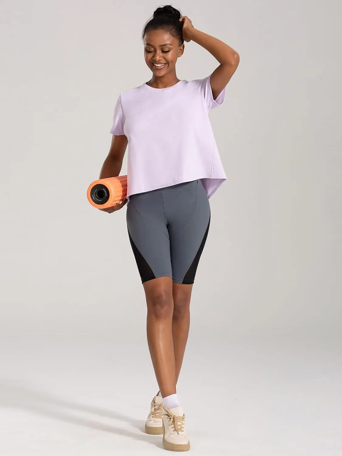 AARYA Workout Tops for Women UPF50 Breathable Loose Fit Yoga T Shirts Short Sleeve Running Gym Athletic Tee Top