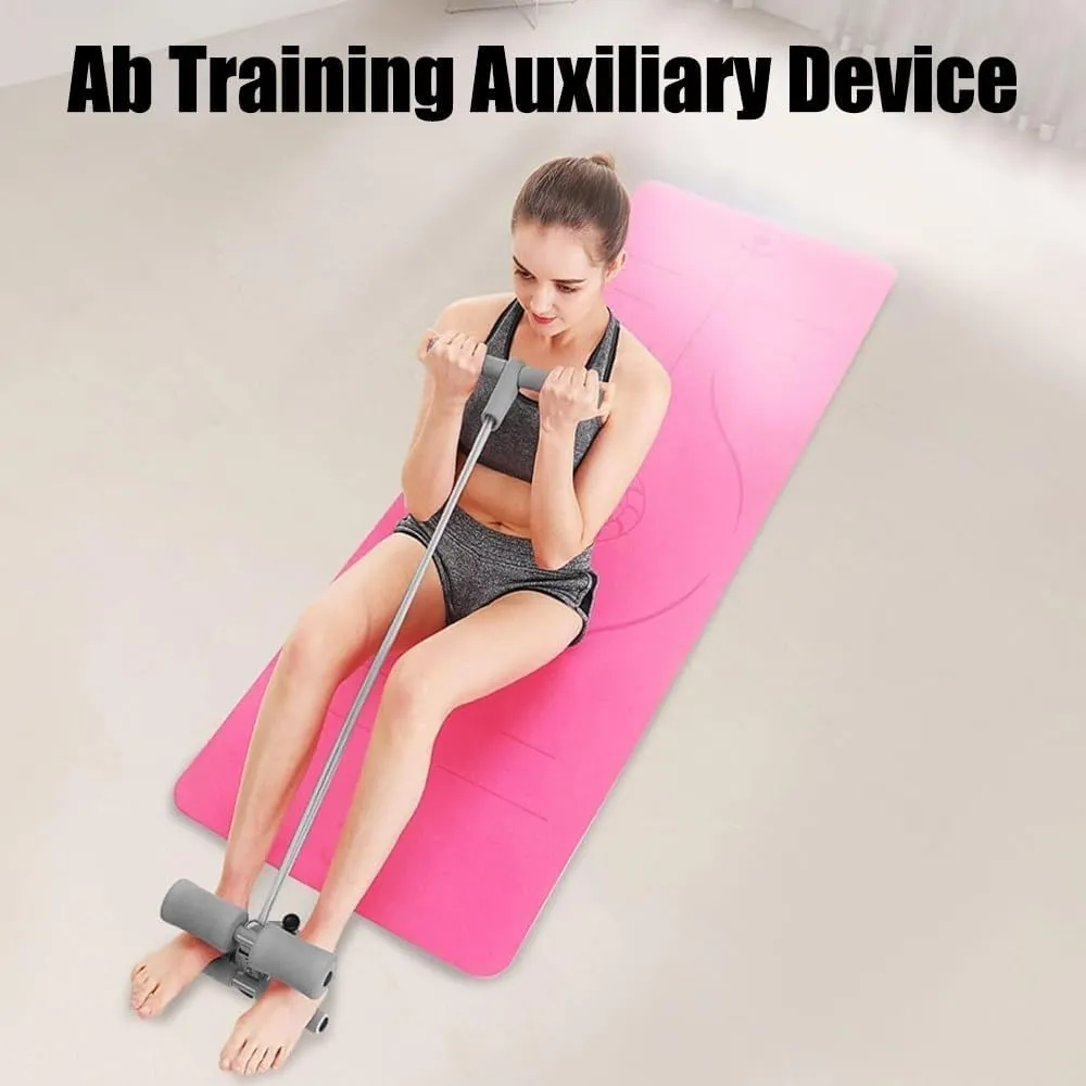 Ab Training Auxiliary Device, 2025 New Double Suction Cups and Resistance Band, Three Levels of Height Adjustment, Multi-functional Adjustable Ab Trainer Equipment, Sit Up Exercise Equipment