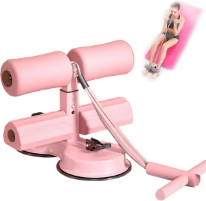 Ab Training Auxiliary Device, Double Suction Cups Adjustale Ab Trainer Machine with Resistance Bands, Upgraded Household Sit-Up Ab Muscle Training Equipment