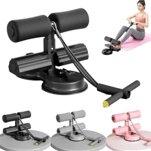 Ab Training Auxiliary Device, Multi-functional Adjustable Ab Trainer, Muscles Full Body Training for Girl and Men, Sit Up Machine, Portable Fitness Equipment for Home & Gym, with 2 Suction Cups and Resistance Band