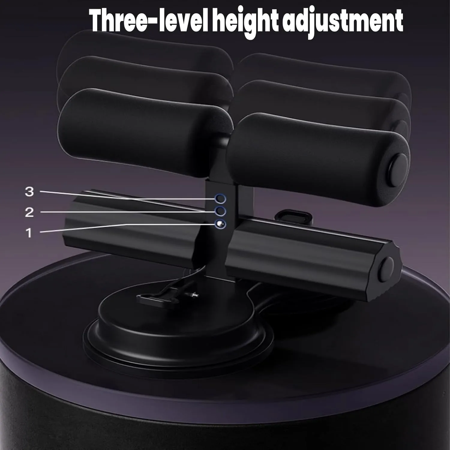 Ab Training Auxiliary Device, Sit Up Bar Floor Exercise Equipment, Sit Up Machine and Ab Machine, Multi-functional Adjustable Ab Core Trainer with Double Suction Cup and Resistance Band