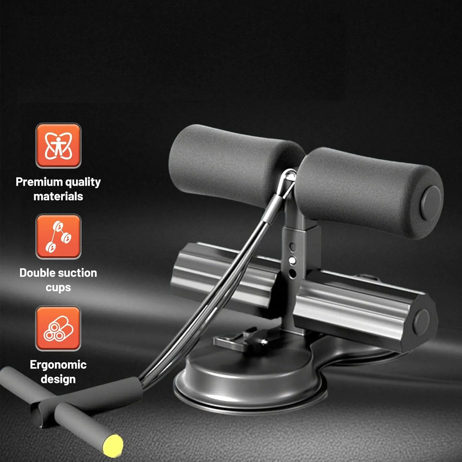 Ab Training Auxiliary Device,Portable Adjustable Sit up Core Exercise Equipment, Portable Sit Up Bar Floor,Assistant Device,Fitness Equipment for Home & Gym