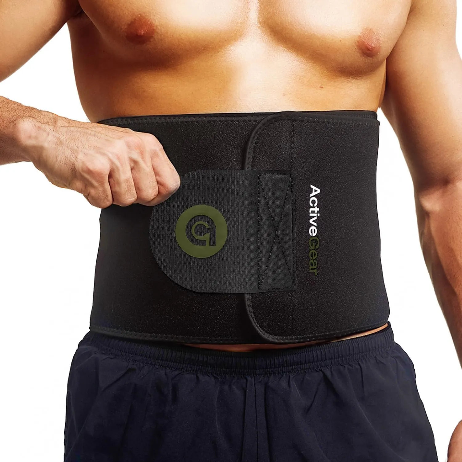 ActiveGear Premium Waist Trimmer & Trainer Belt for Men and Women - Sweat-Enhancing Slimming Wrap for Stomach, Adjustable Fit