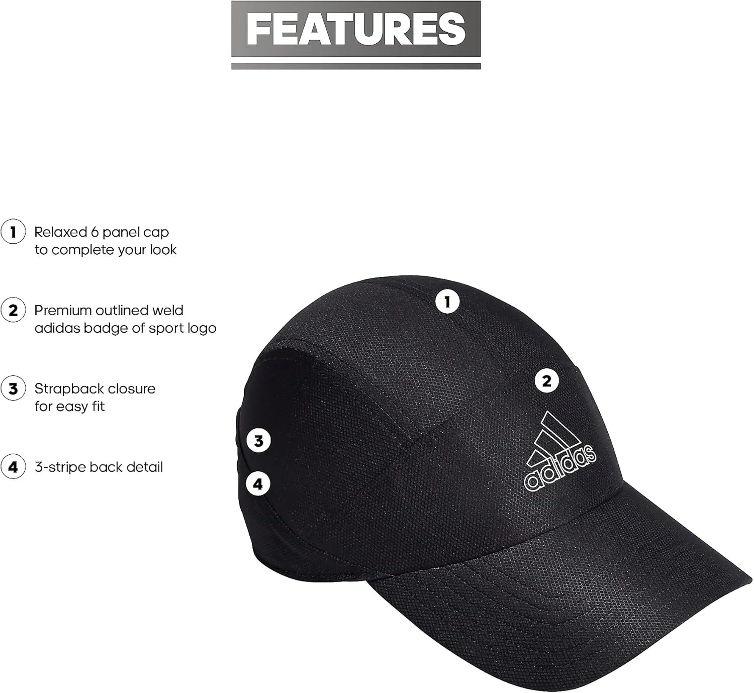 adidas Women's Superlite Trainer Sport Performance Relaxed Adjustable Running Hat